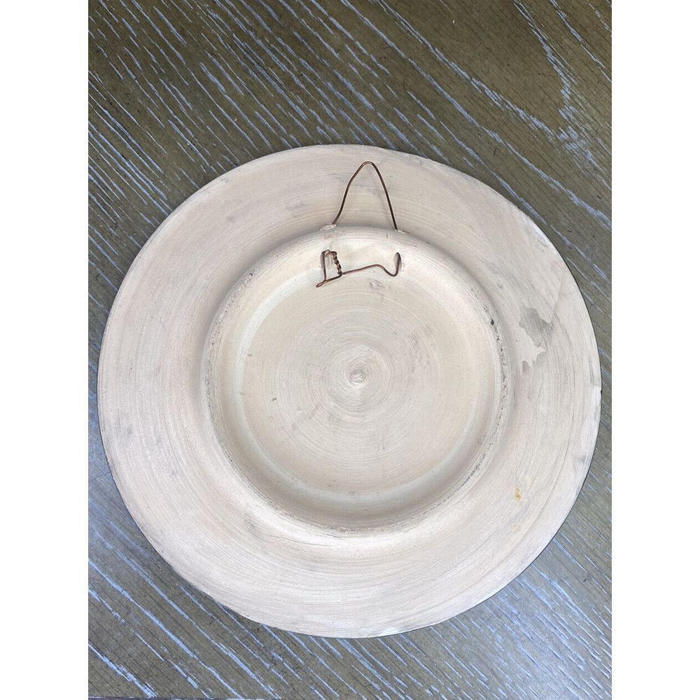 MCM 60s Ruscha‎ Keramik Art Pottery Camel Plate W Germany Enameled Black Cactus - Picture 7 of 7